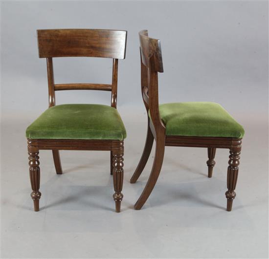 A set of 10 William IV mahogany dining chairs